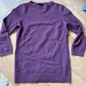Talbots 100% cashmere sweater womens XS plum